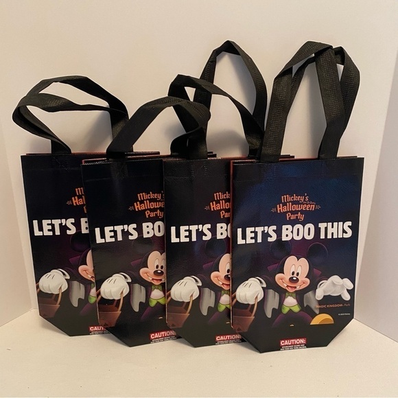 Walt Disney World Mickey's Halloween Party Small Trick Or Treat Bags Set of 4 - Picture 2 of 8
